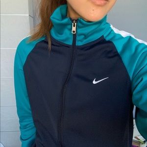 Nike Jackets & Coats - Nike NWOT turquoise navy track jacket Nike Jackets & Coats - Nike NWOT turquoise navy track jacket